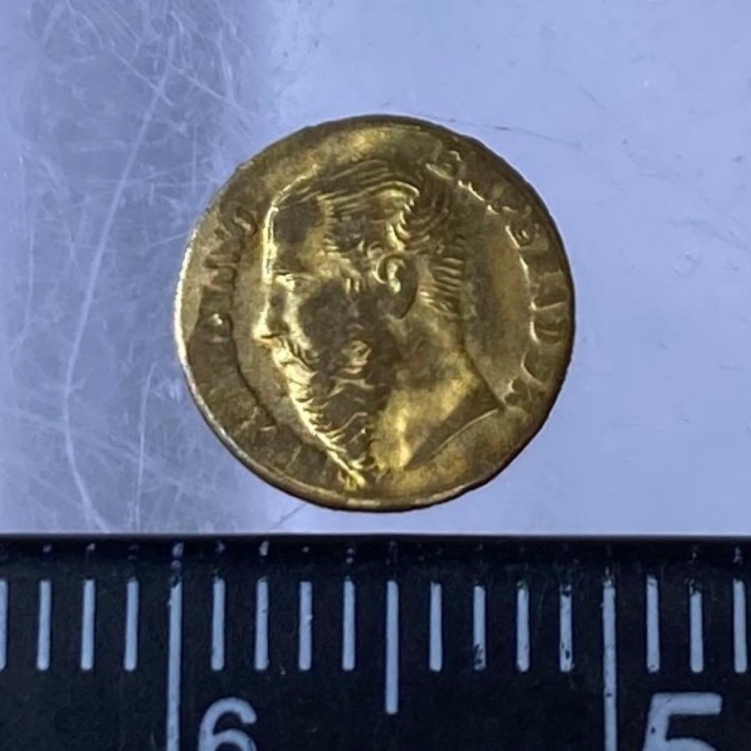 メキシコ　マクシミリアン　1ペソ金貨　0.27g 東さ8-0107☆1F