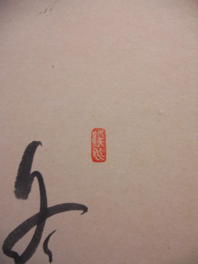 掛け軸 中谷文魚 俳画 寒牡丹 俳句 松尾芭蕉 紙本 希少 茶道具 掛軸 美品