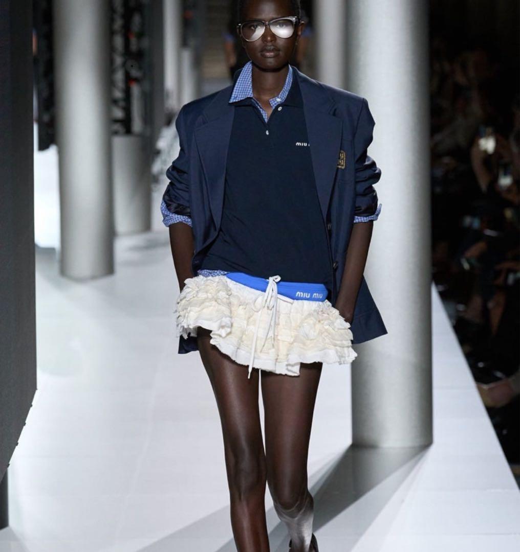 MIUMIU 2024年　レイヤード　重ね着　スイムウェア　パンツ