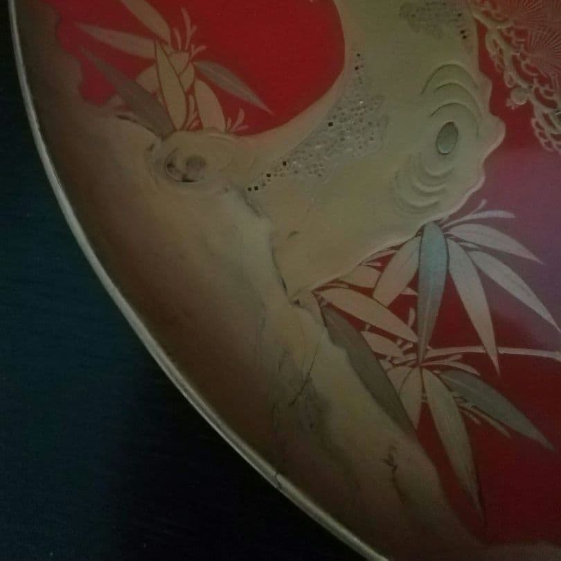 漆工芸　朱漆　金蒔絵　木盃⑦　江戸から明治時代　七組盃のひとつ