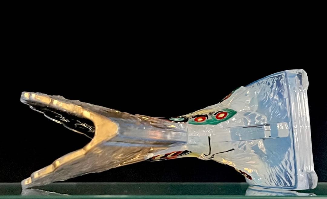 BACCARATバカラ /※極珍品 美品 上級多彩装飾 松蝶図扇形花瓶