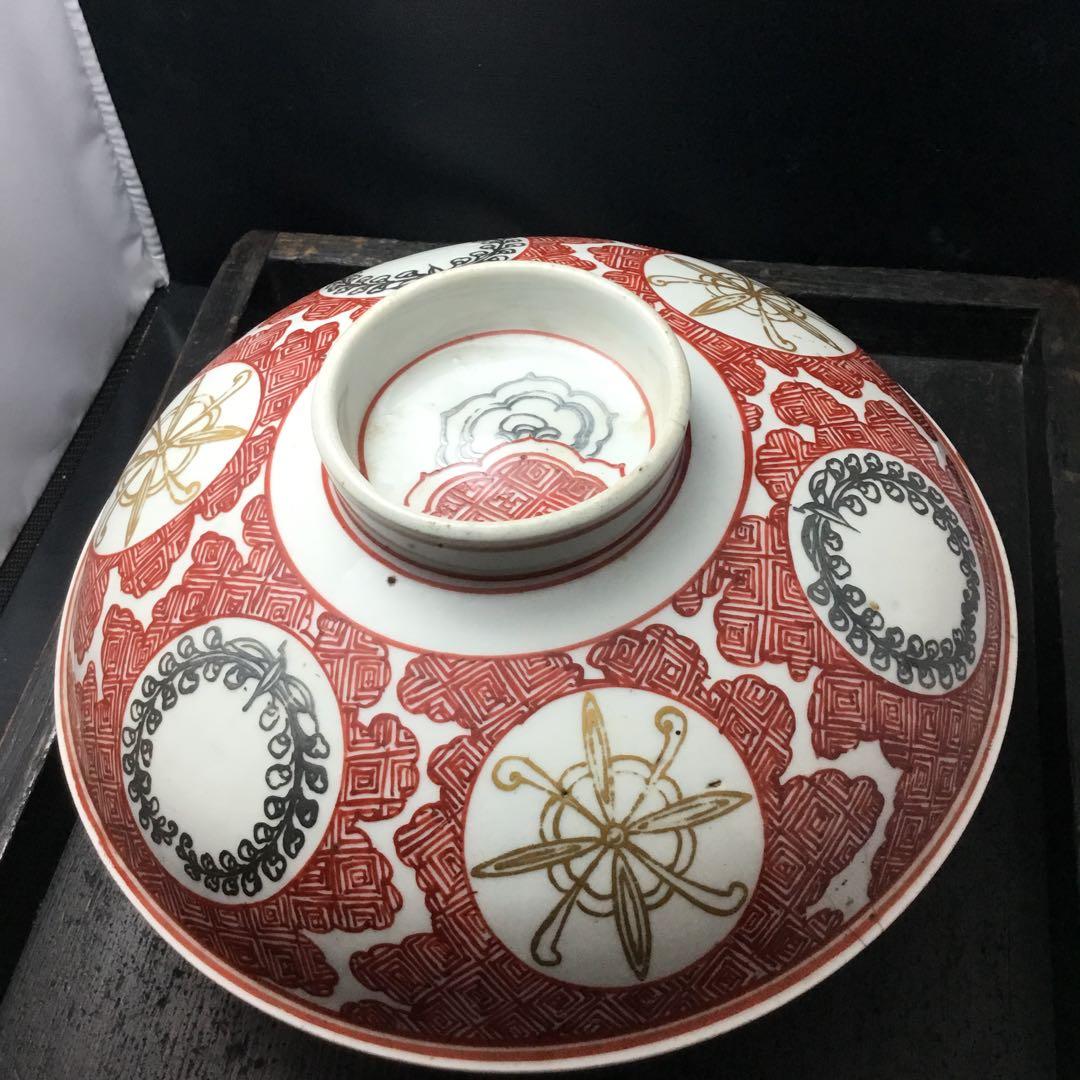 乳白手古九谷大ぶり鉢金銀彩(1650年〜1700年代)