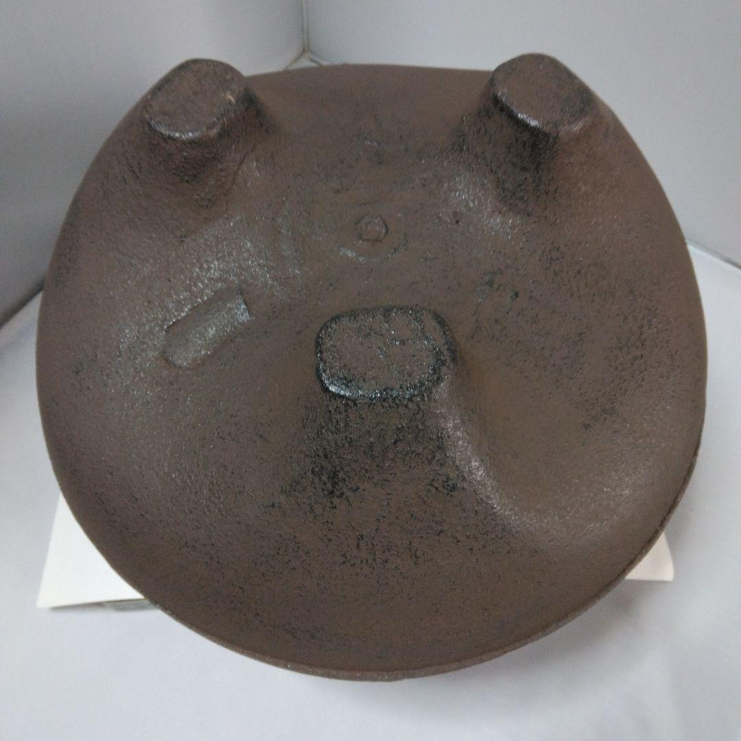 鬼面 風炉釜 鉄 陶製敷瓦付 京焼 京のお道具