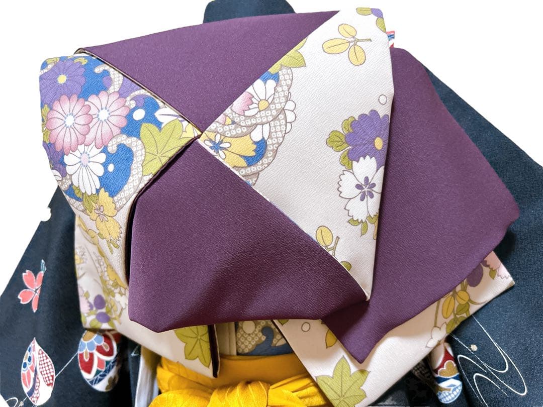 上品な黒系!お買い得品♡七五三　7歳　女の子　フルセット　一式　ふくら雀　鞠