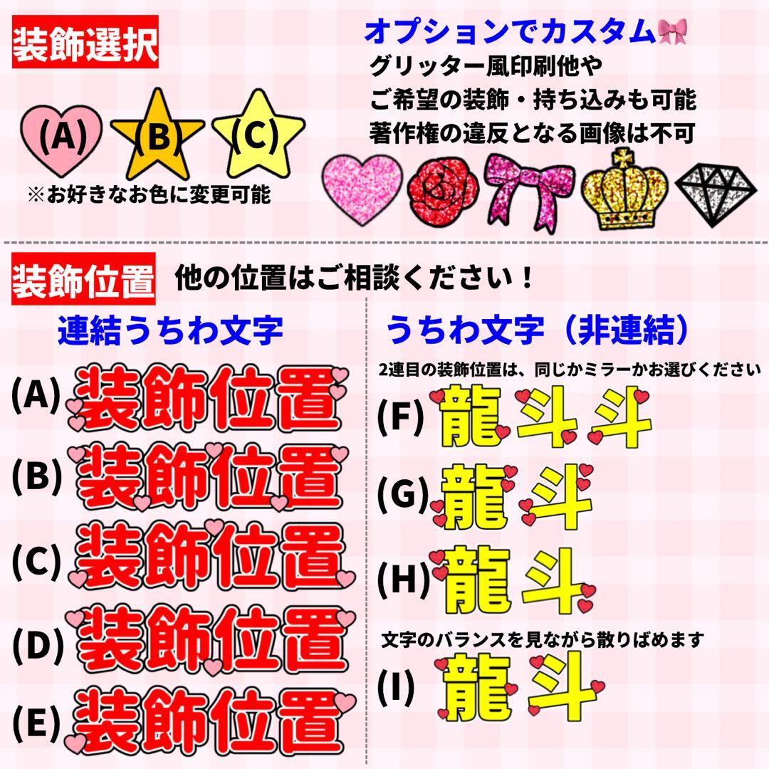 【プリント】 オーダー 連結うちわ 文字パネル うちわ文字 ハングル