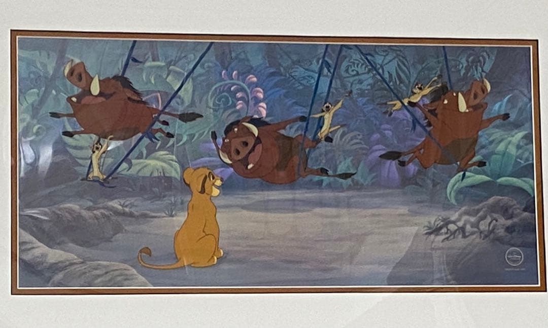 ディズニー ライオンキング ハクナマタタ セル画 証明書付 当時物