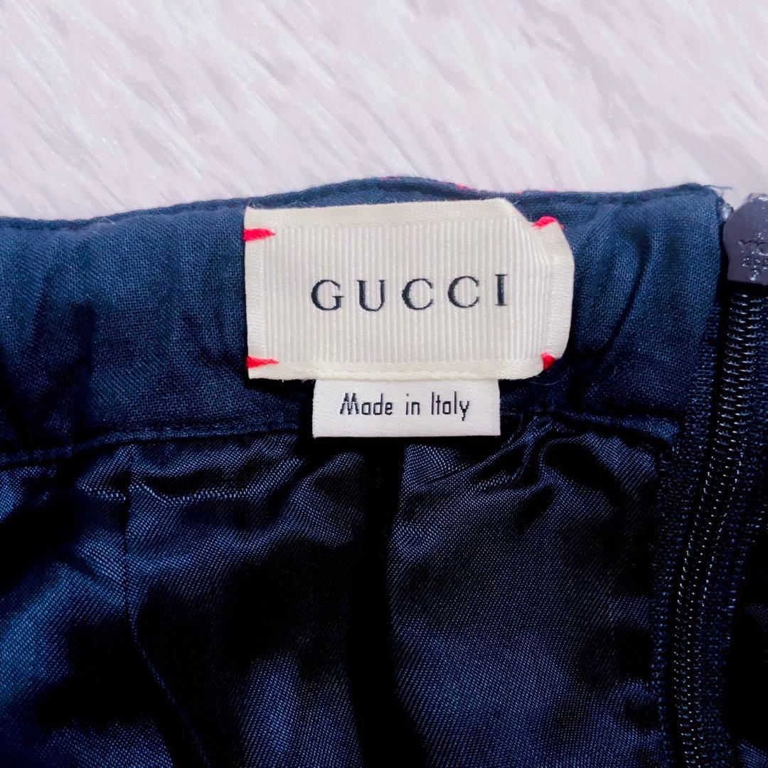 【極美品】GUCCI グッチ　チルドレン　大人もOKプリーツジャガースカート