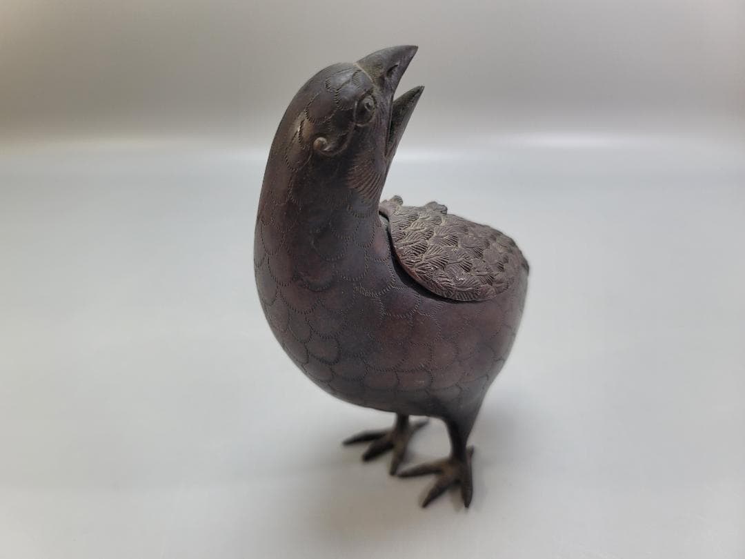 古銅 鶉 時代 香炉 DT511