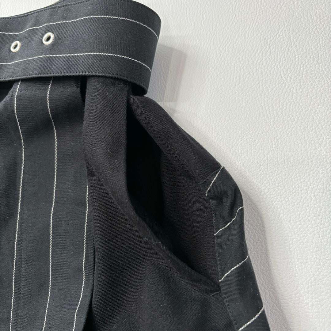 sacai ハーフパンツ ショートパンツ プリーツ　ドッキング　ストライプ　2