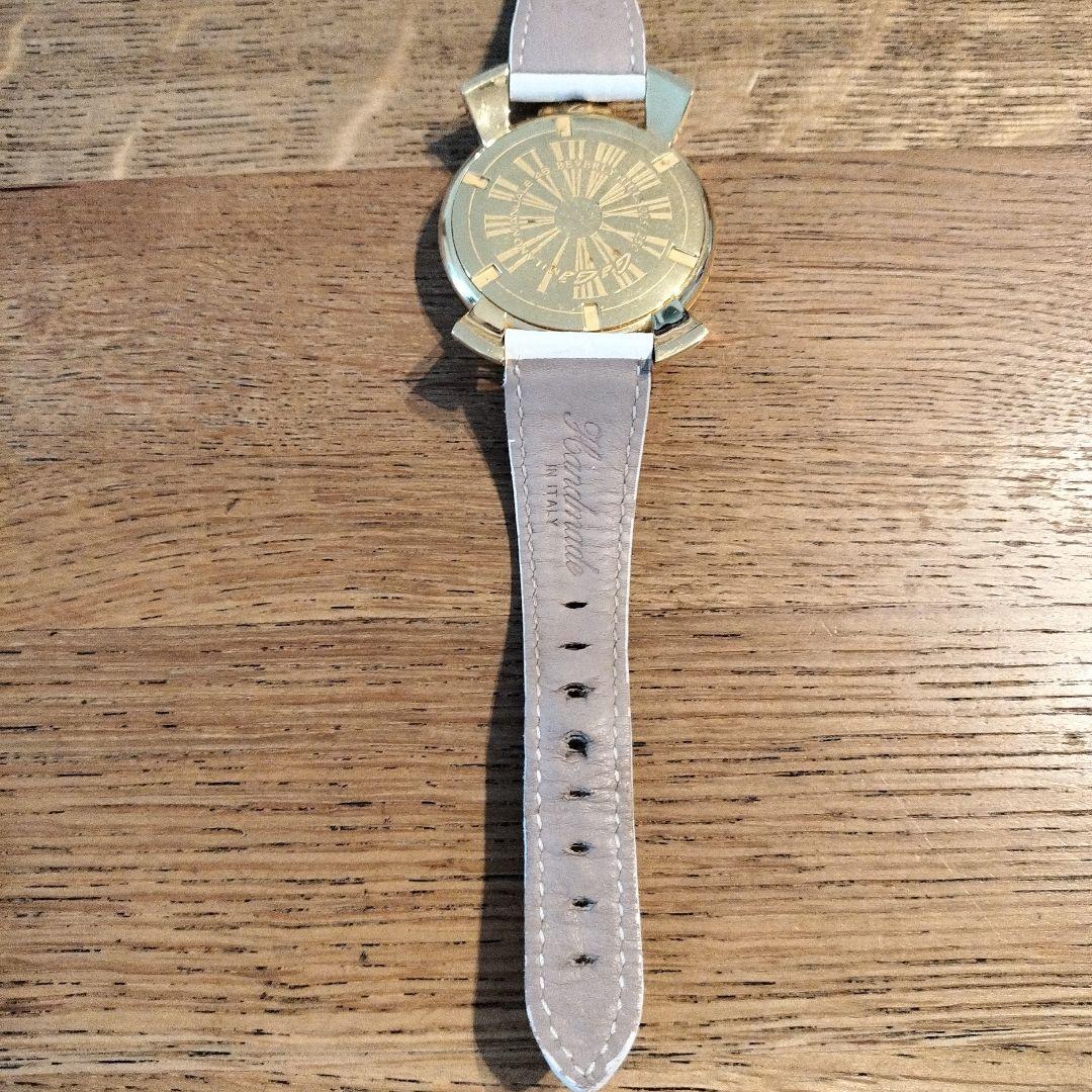 ガガミラノ マヌアーレ 白ベルト 箱付 C006107 ビバリーヒルズ