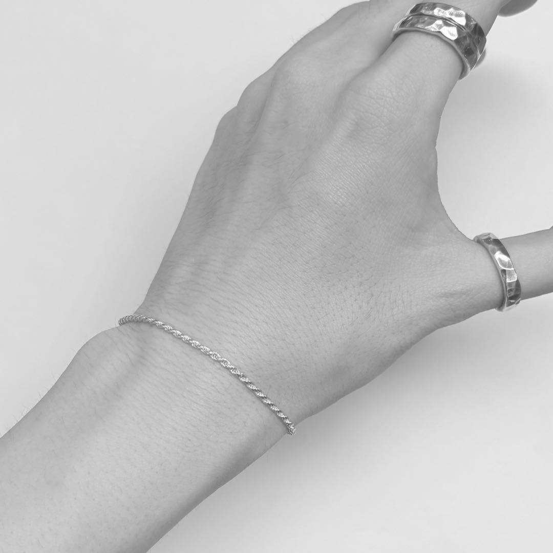 イタリア製 ヴィンテージ シルバー925 ツイストロープブレスレット