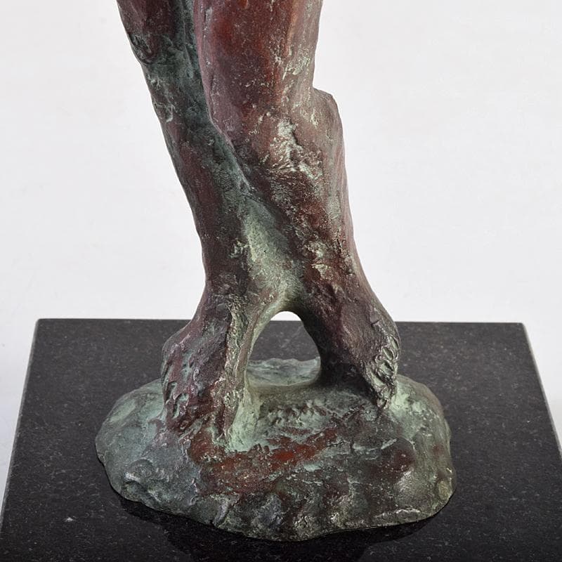 ブロンズ　山脇正邦作　「創造」　裸婦像　高さ約31㎝　共箱　D　R9123B