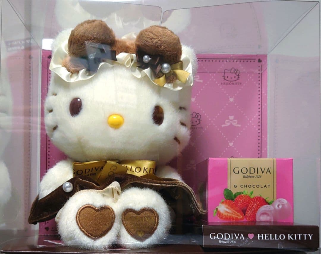 サンリオ × ゴディバ 限定 ハローキティ＆ぬいぐるみ 新品 シール付き