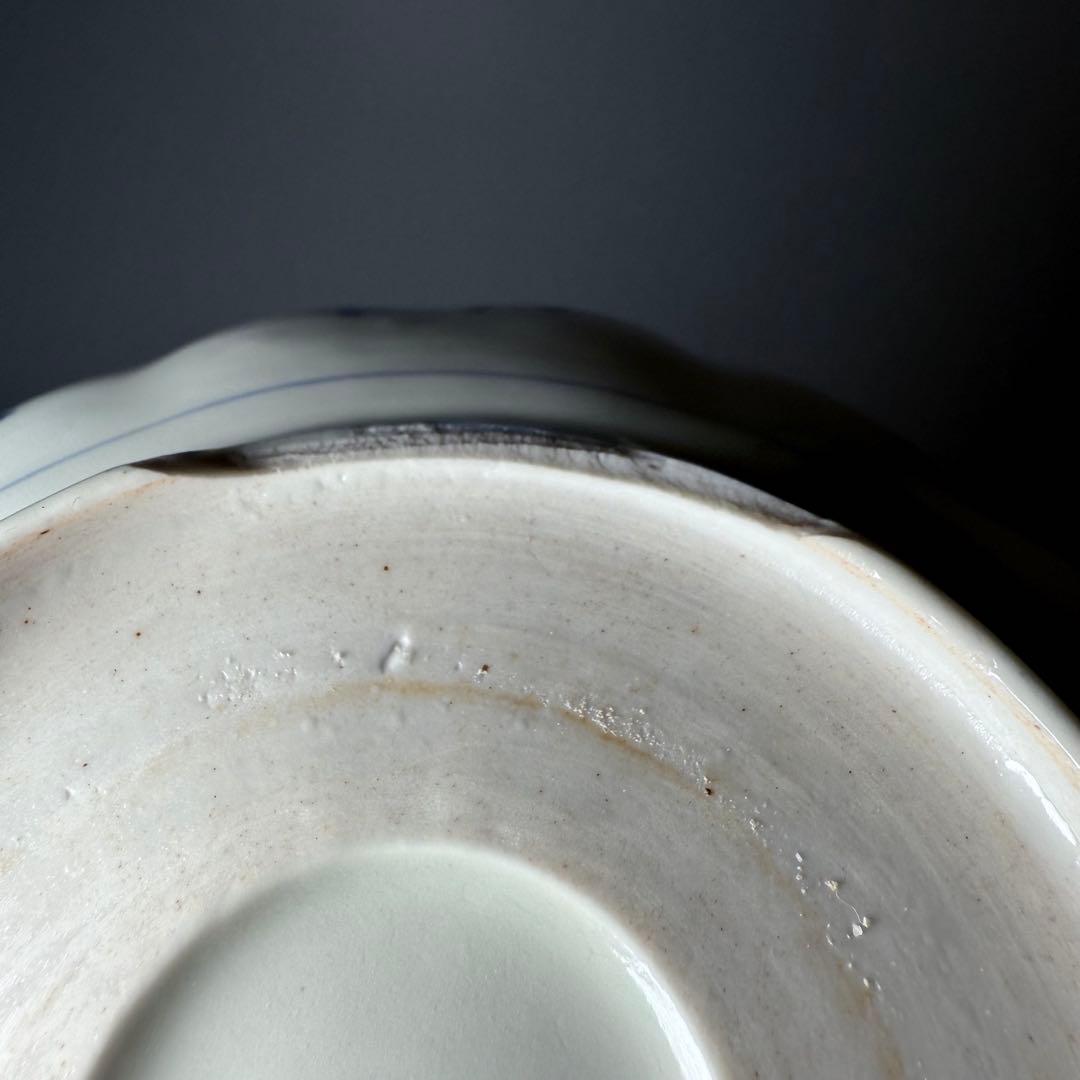 古伊万里　染錦松文様なます皿　10客　ホタルの窯印　江戸期　直径15.3cm