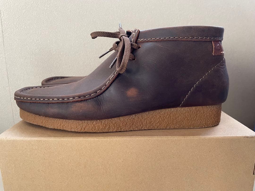 Clarks クラークス レザー ブラウン ワラビー アメリカで購入 27cm