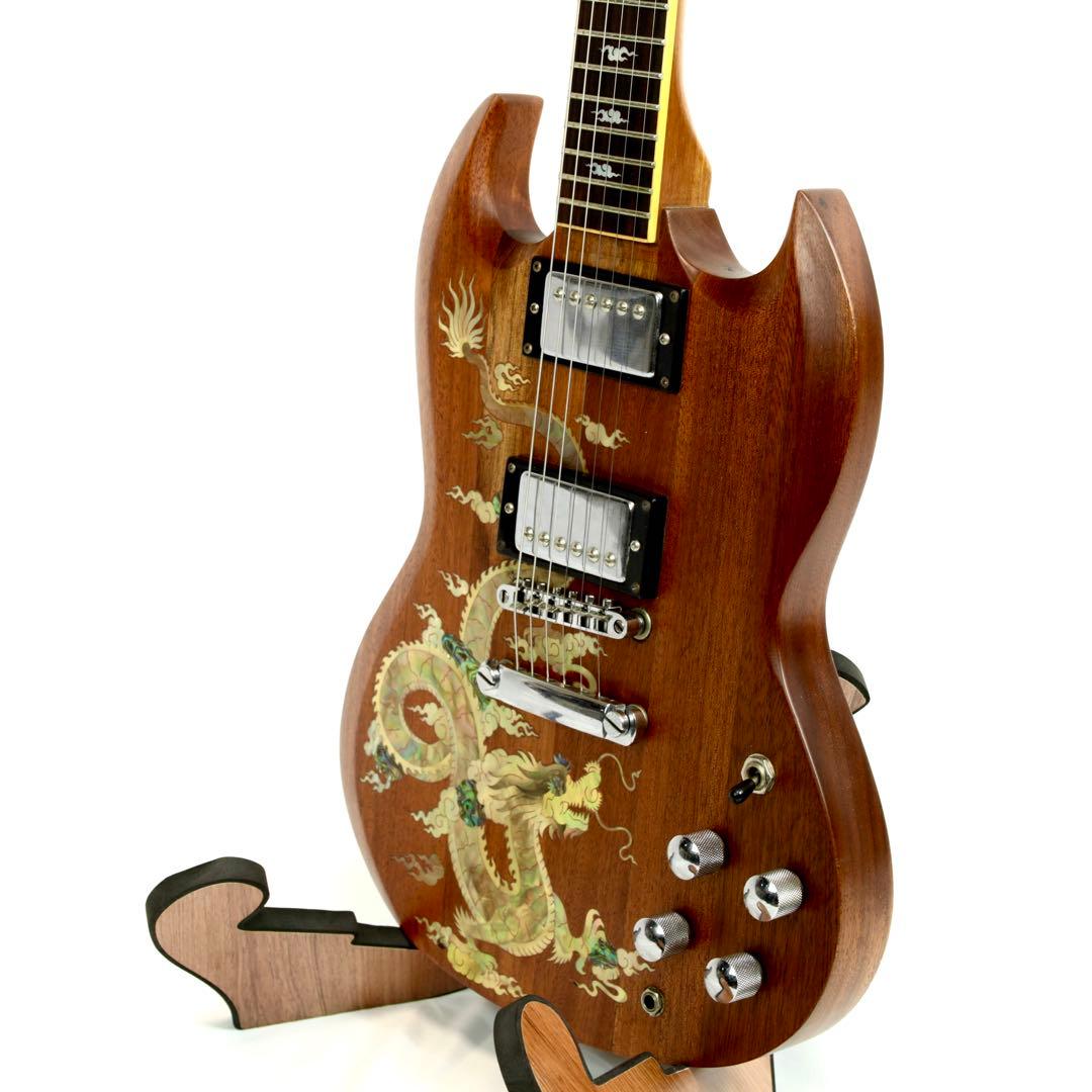 SGスタイル エレキギター　ドラゴンインレイ