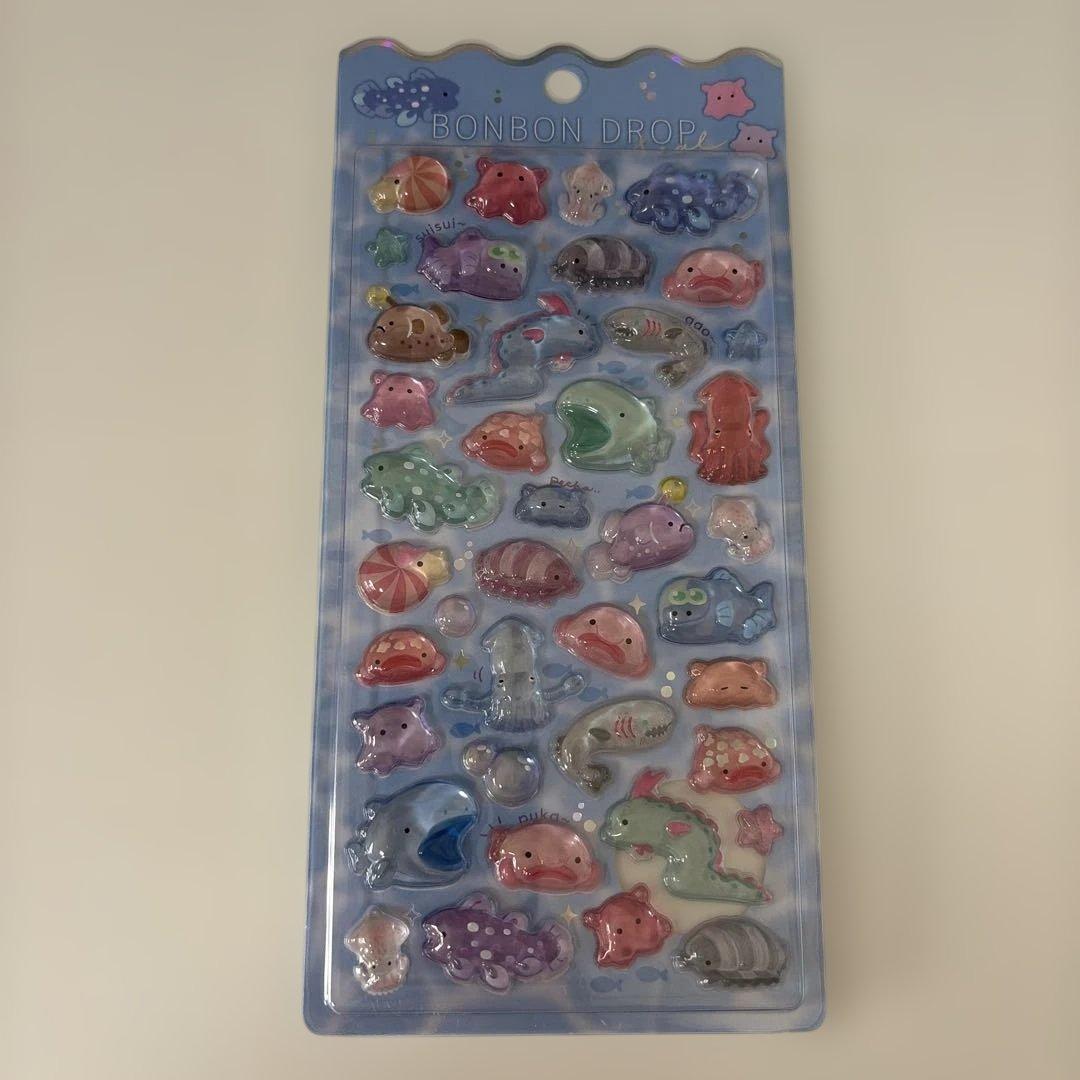 水族館限定 ボンボンドロップシール４枚セット クーリア正規品