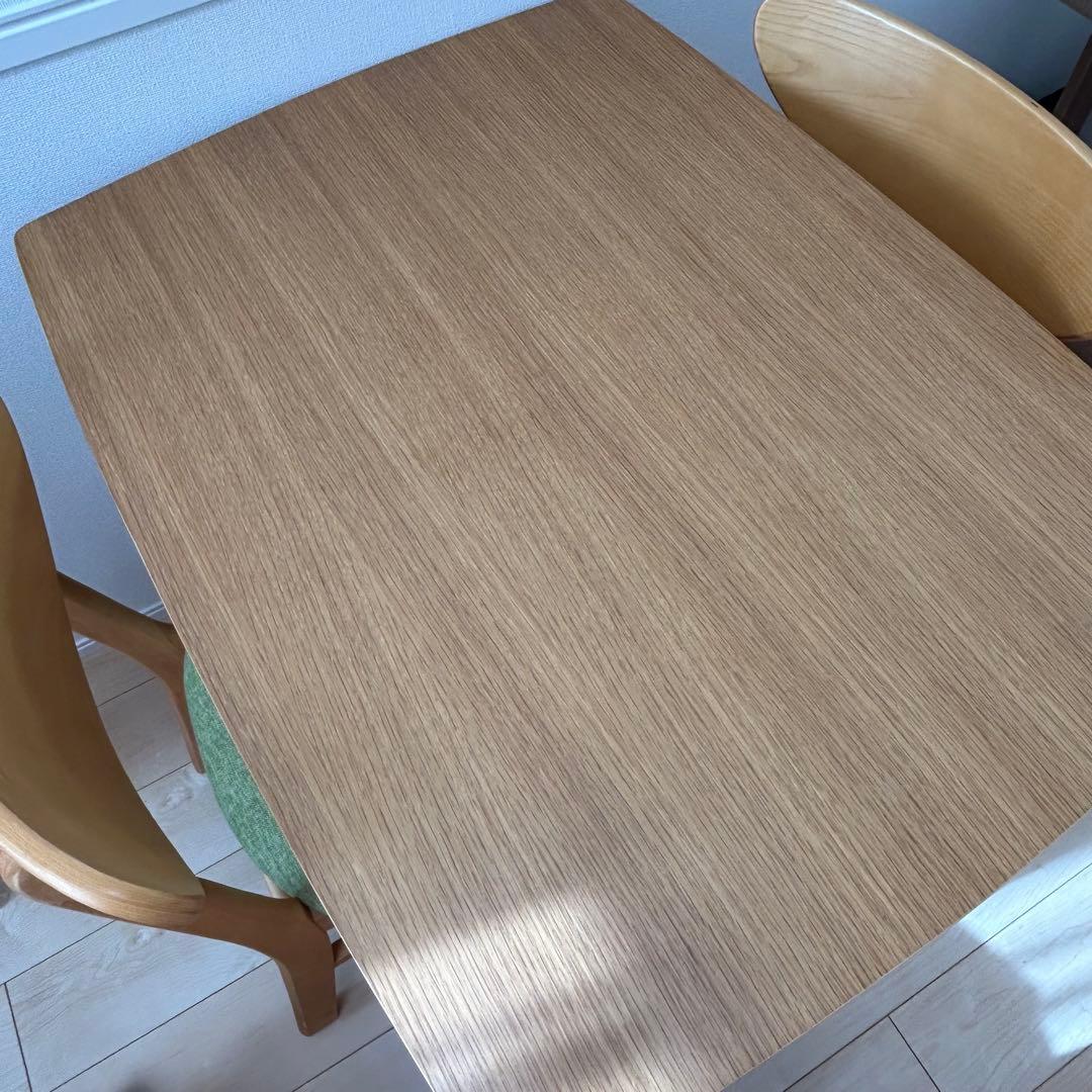 【群馬近郊】　ダイニングテーブル　イス　3点セット　1〜2人用　コンパクト