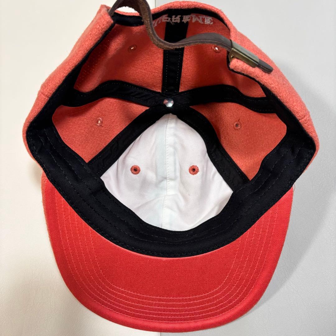 あ*だ様 supreme sロゴ キャップ 帽子 ウール ダークピンク ビーニー