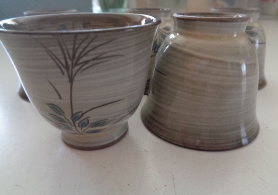 十三代 横石臥牛 現川焼 臥牛窯 ぐい飲み 5客セット 直径約5.5センチ