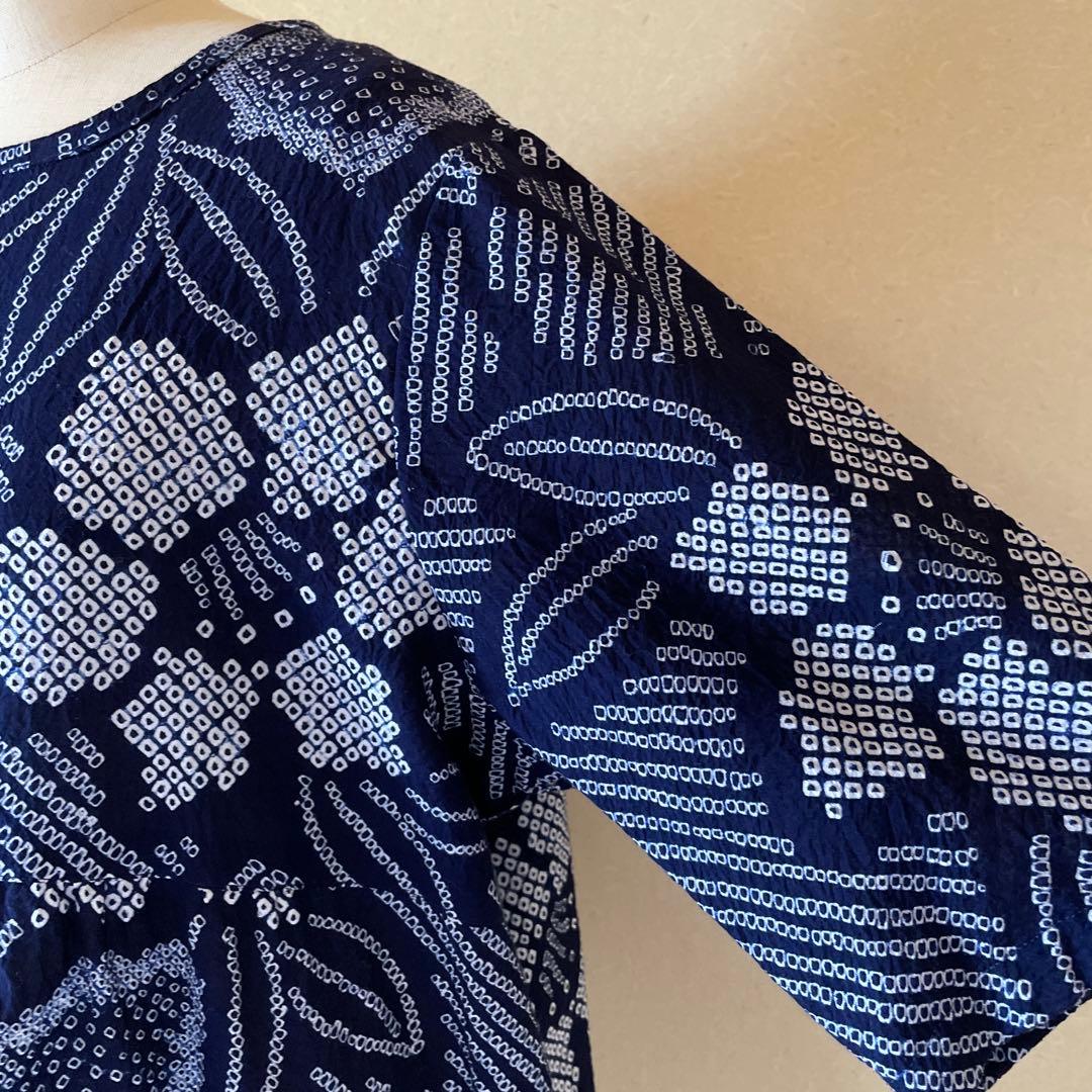 【1067】有松絞り　ふんわり　ワンピース