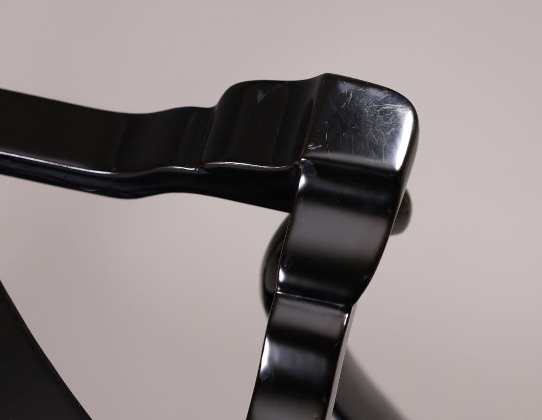 漆芸 螺鈿細工 二段 高卓 47.5cm 花台 香炉台 黒塗 木製【MA822】