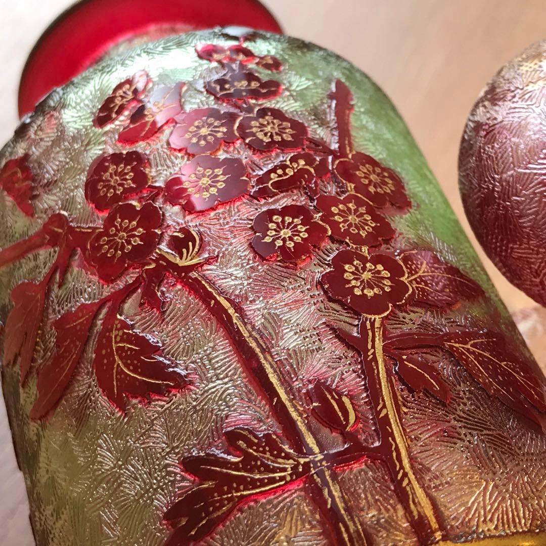 上級品稀少オールドバカラBaccaratローズヒップRosehip野薔薇香水ビン