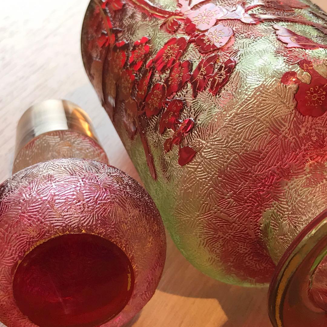 上級品稀少オールドバカラBaccaratローズヒップRosehip野薔薇香水ビン