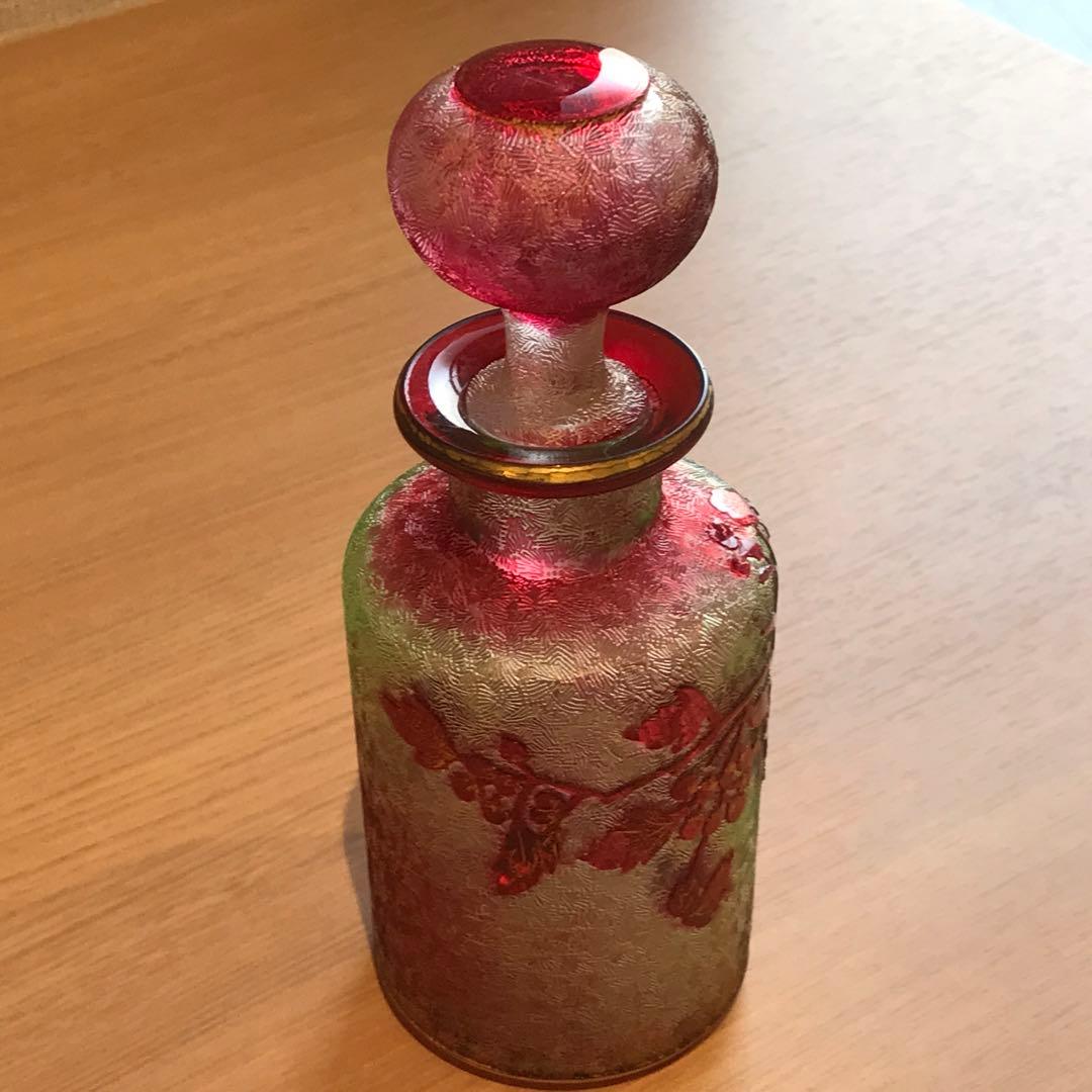 上級品稀少オールドバカラBaccaratローズヒップRosehip野薔薇香水ビン