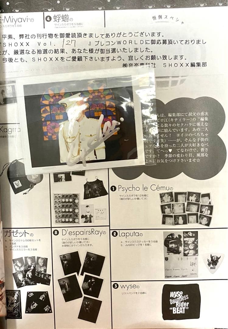 当選品】Lida AYA DAISHIサイン入りポラ他 サイコルシェイム