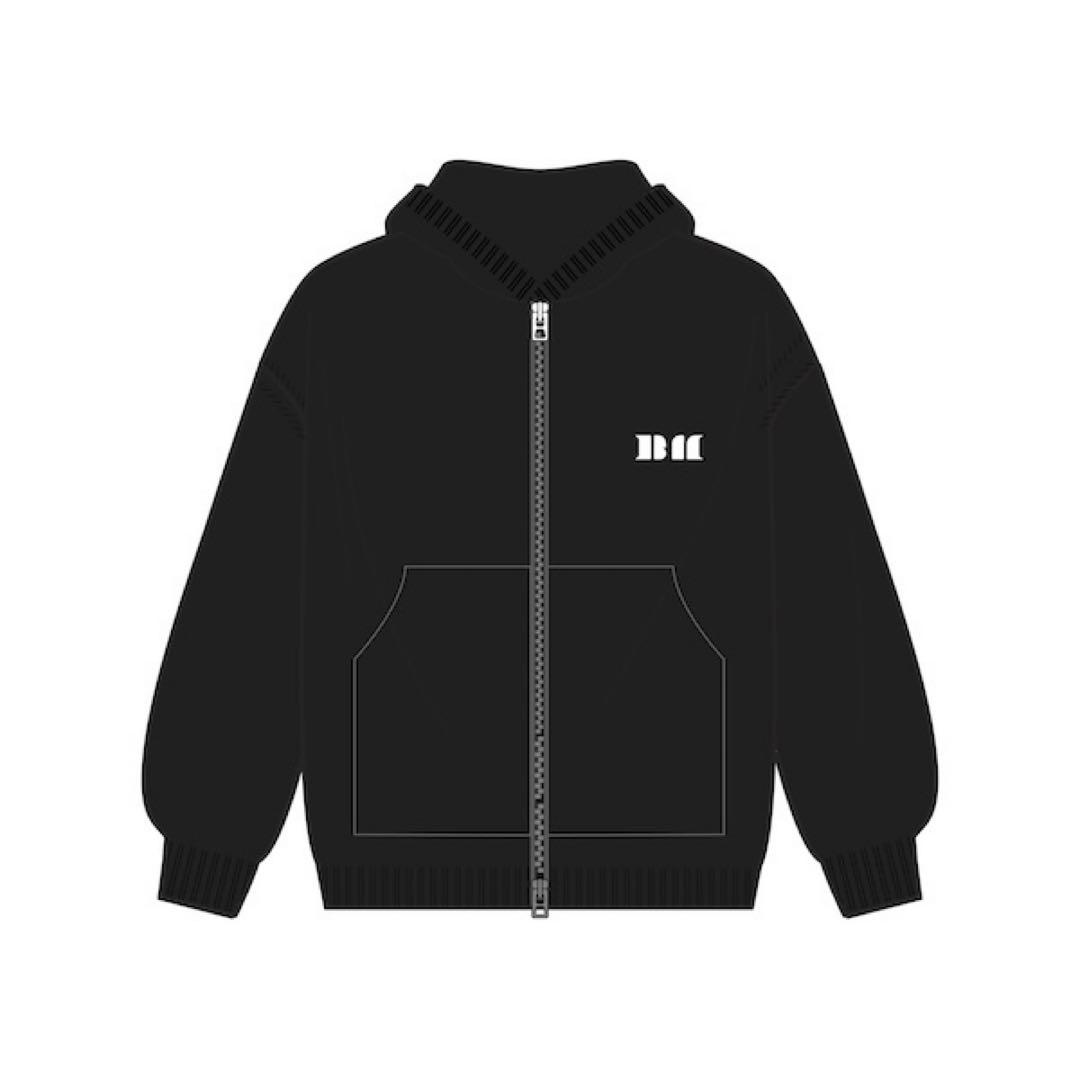 BABYMONSTER ジップフーディー BLACK L ベビモン L フーディ パーカー