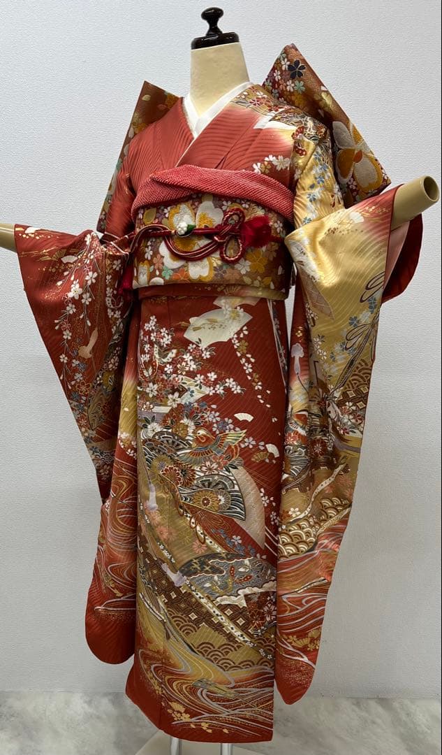 振り袖 フルセット 別誂長襦袢 成人式 金彩加工 刺繍入り 結婚式 737