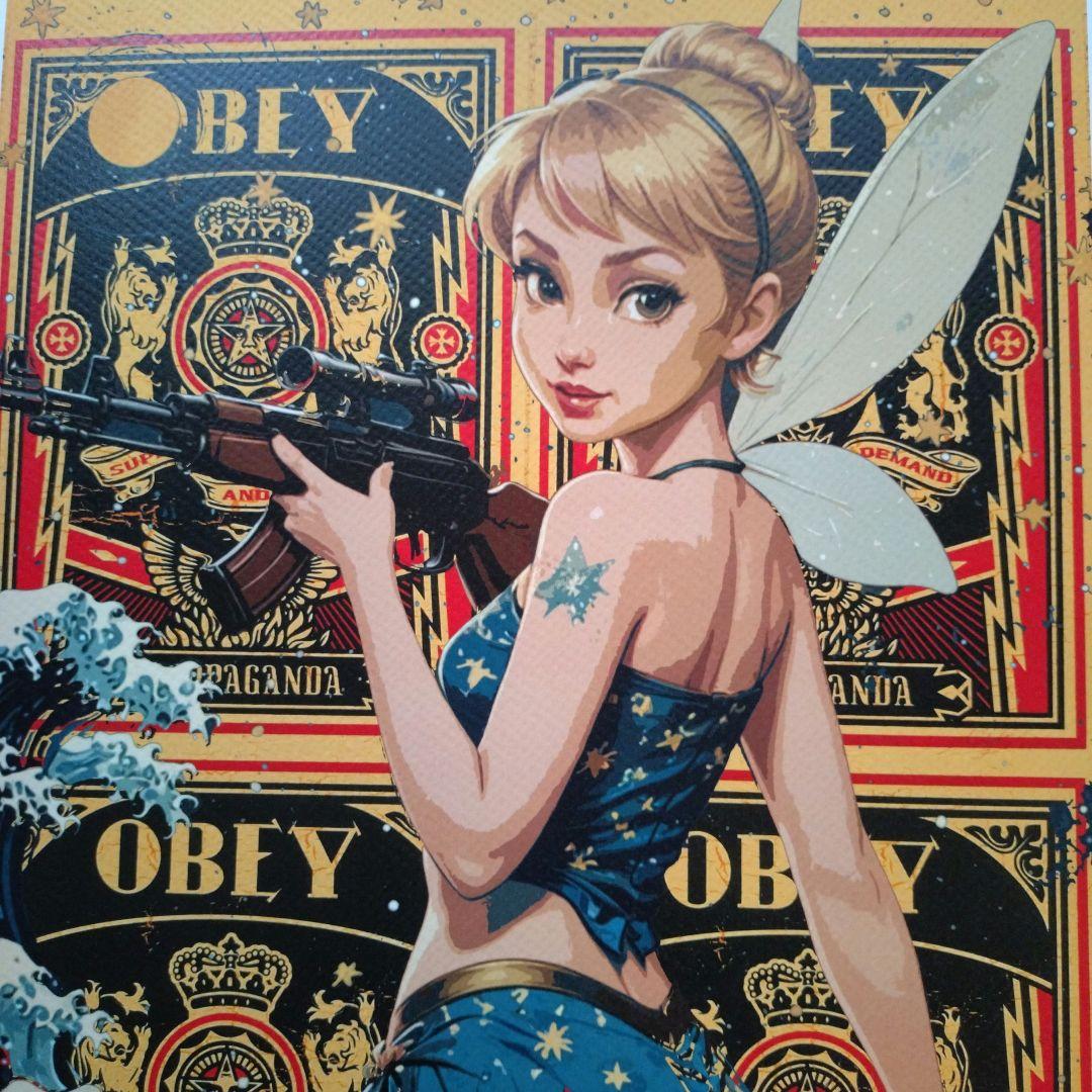 death nyc 世界限定100枚 ティンカーベル ディズマランド OBEY - メルカリ