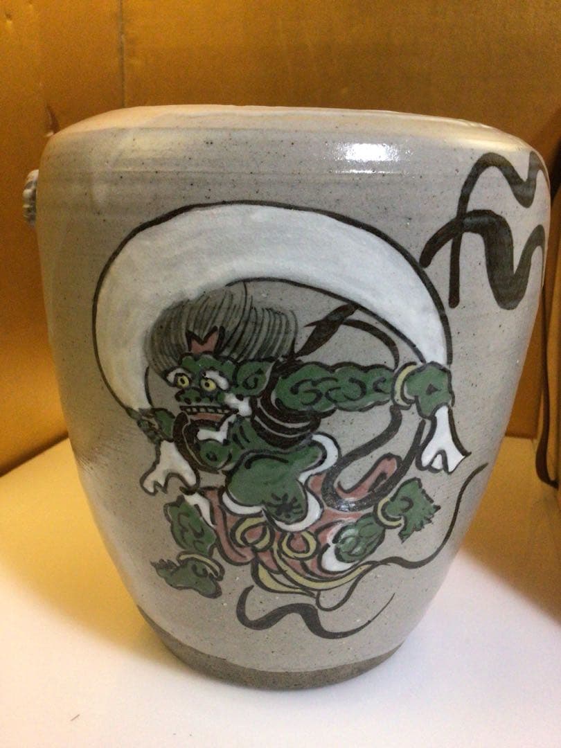 茶道具 水指 乾山 風神雷神 共箱付きの通販はau PAY マーケット - 輸入