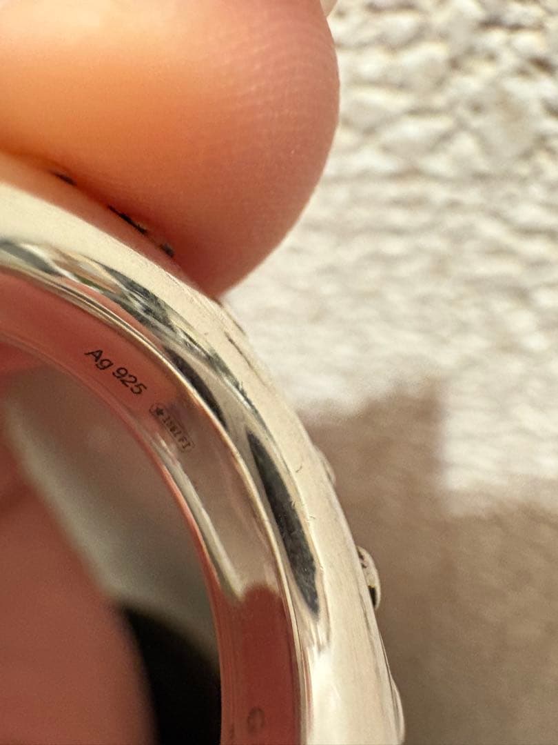 GUCCI シルバー　インターロッキングGフラワーリング　11号