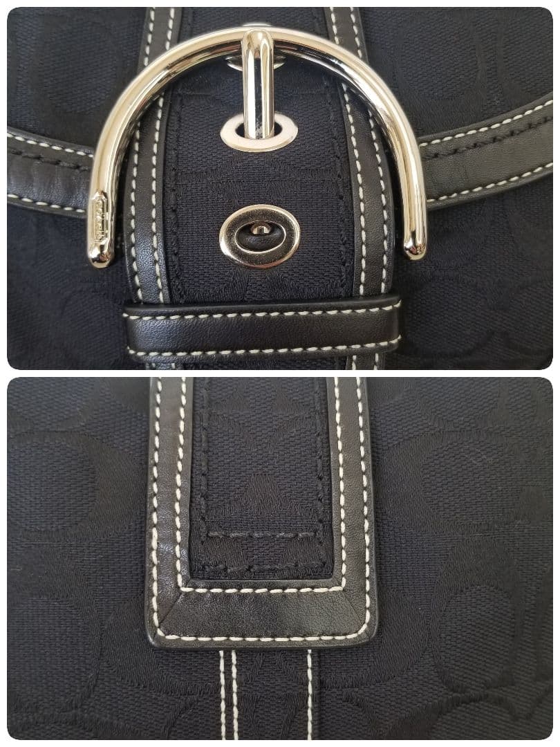 COACH／コーチ／SOHO／ソーホー／黒ブラック／シグネチャー／ワンショルダー