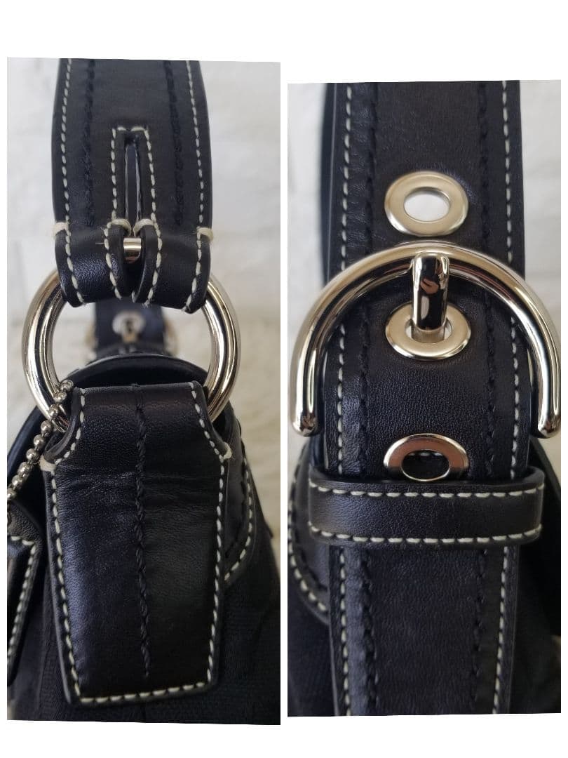 COACH／コーチ／SOHO／ソーホー／黒ブラック／シグネチャー／ワンショルダー