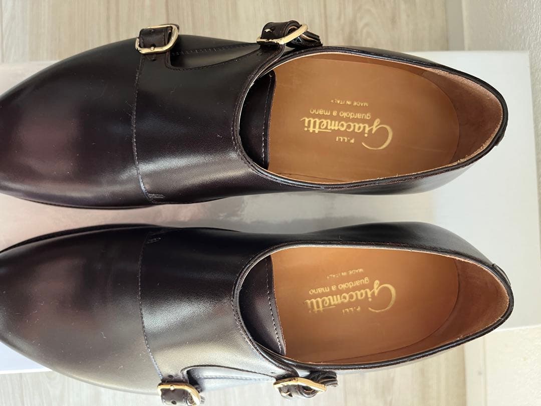 【新品】F.LLI Giacometti FG603 GRIGIA ダブルモンク