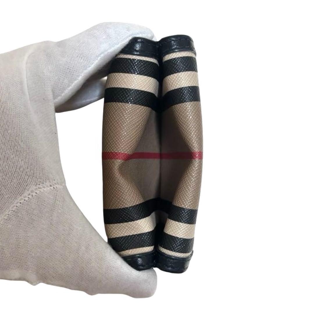 バーバリー 折り財布 PVC Wホック マルチカラー ストライプ ノバ