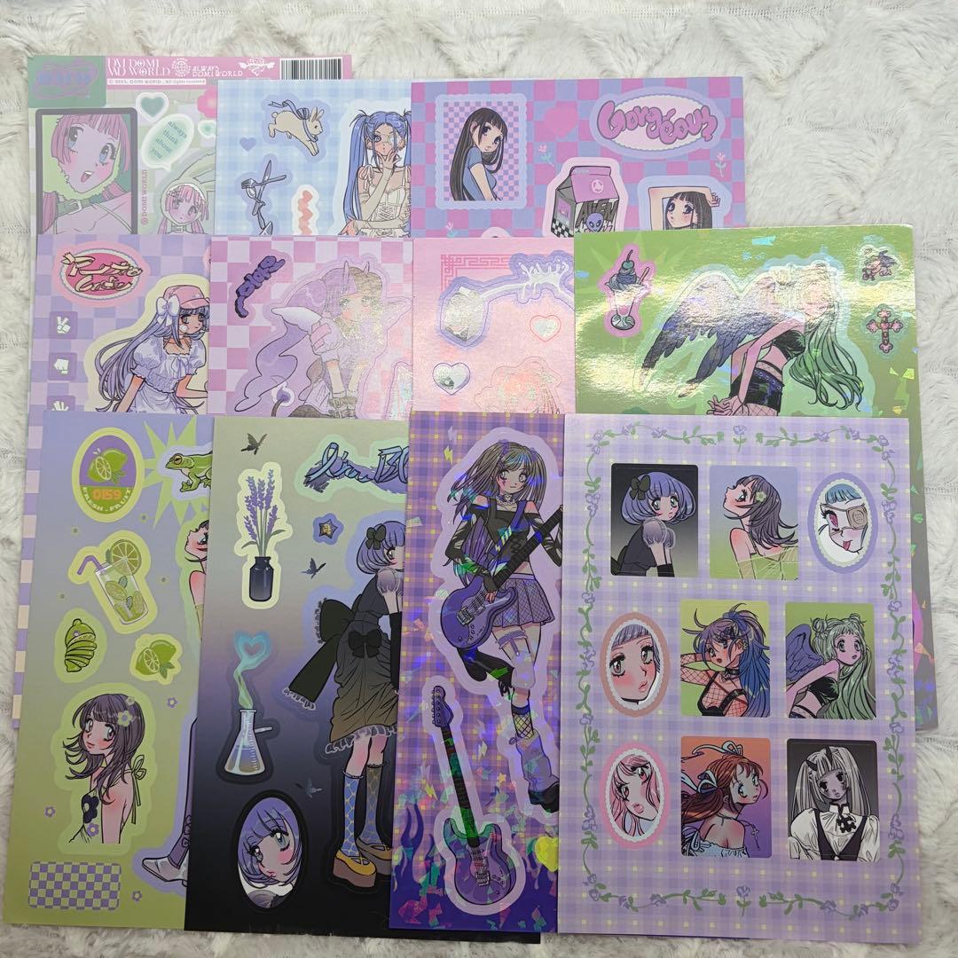 韓国作家 ステッカー シール 11枚セット - メルカリ