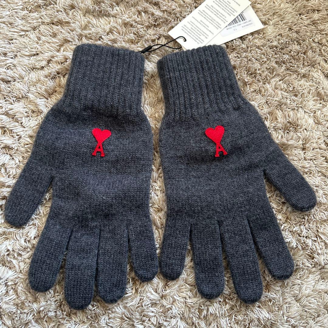 新品未使用】amiparis ロゴ手袋 グレー オンライン ショップ