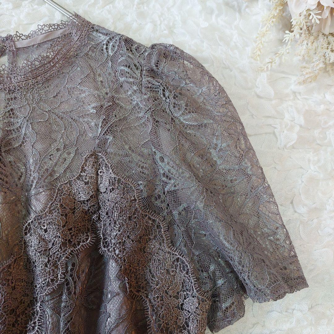 【美品】スナイデル シャイニーレースドレス パーティー オケージョン マキシ丈