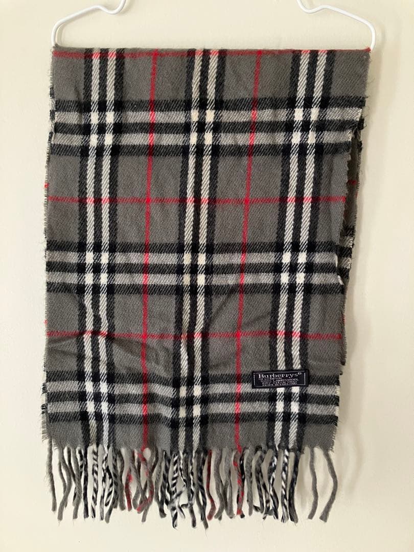 希少イングランド製Burberrys マフラーノバチェック Lambswool 希少