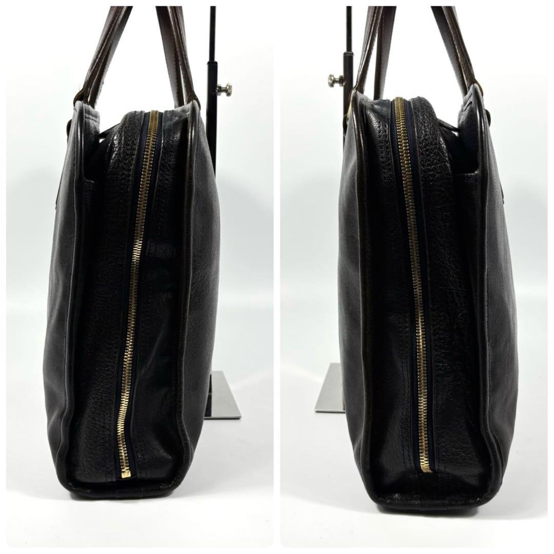 ✨美品✨ツチヤカバン ビジネスバッグ A4可 アルマス バッファロー 濃紺