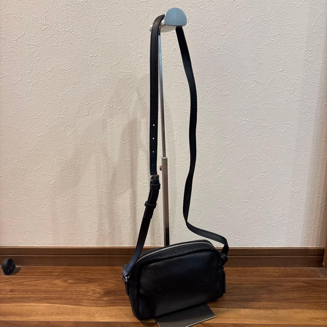 【美品】agnes b アニエスベー レザー 本革製 ミニ ショルダーバッグ