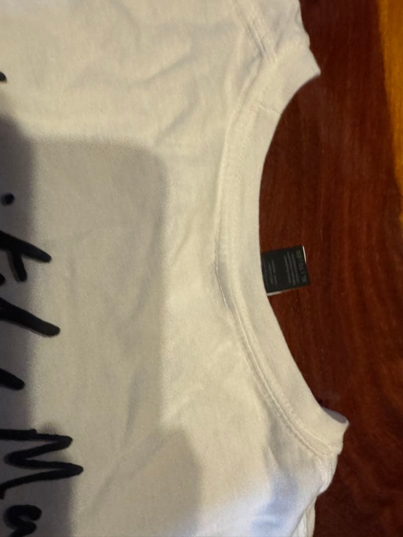 oasis Tシャツ白、黒文字モノトーン、XL2024コピーライト入り