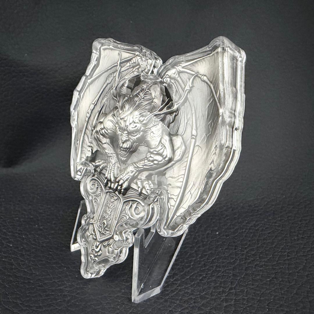 銀貨 ガーゴイル ハイレリーフ アンティーク 2オンス 2oz メダル