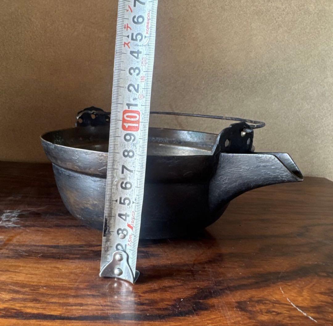 鉄鍋 香炉 骨董品レトロ アンティーク 茶道具 注器 銅 真鍮 - メルカリ