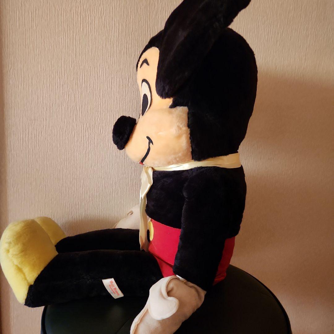 ヴィンテージミッキーマウスぬいぐるみ　特大サイズ　アメリカ製 手作りぬいぐるみ