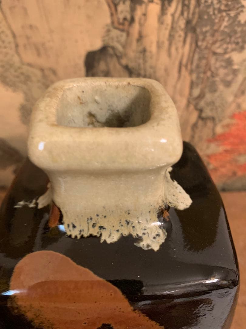 浜田庄司 扁壺 共箱【本物保証】益子焼人間国宝 河井寛次郎盟友 251